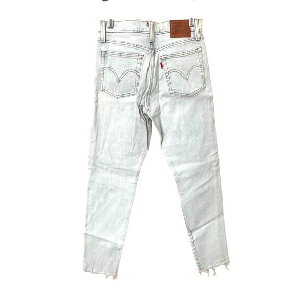 LEVIS Wedgie Icon Ankle Denim Zero Gravity Sz 25 - Picture 3 of 7